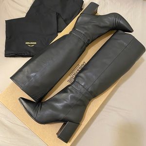 Zadig & Voltaire Glimmer Knee-High Scrunch Boots 🖤